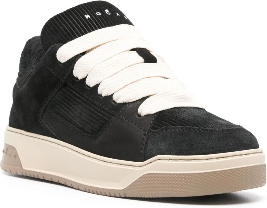 HOGAN Lage Sneakers Dames Ribp Basket Sneaker Maat: 38 Materiaal: Suède Kleur: Zwart