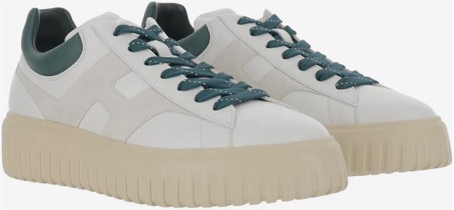 Hogan Strepen Leren Sneakers Ronde Neus