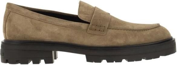 Hogan Suede Loafers met Profielzool