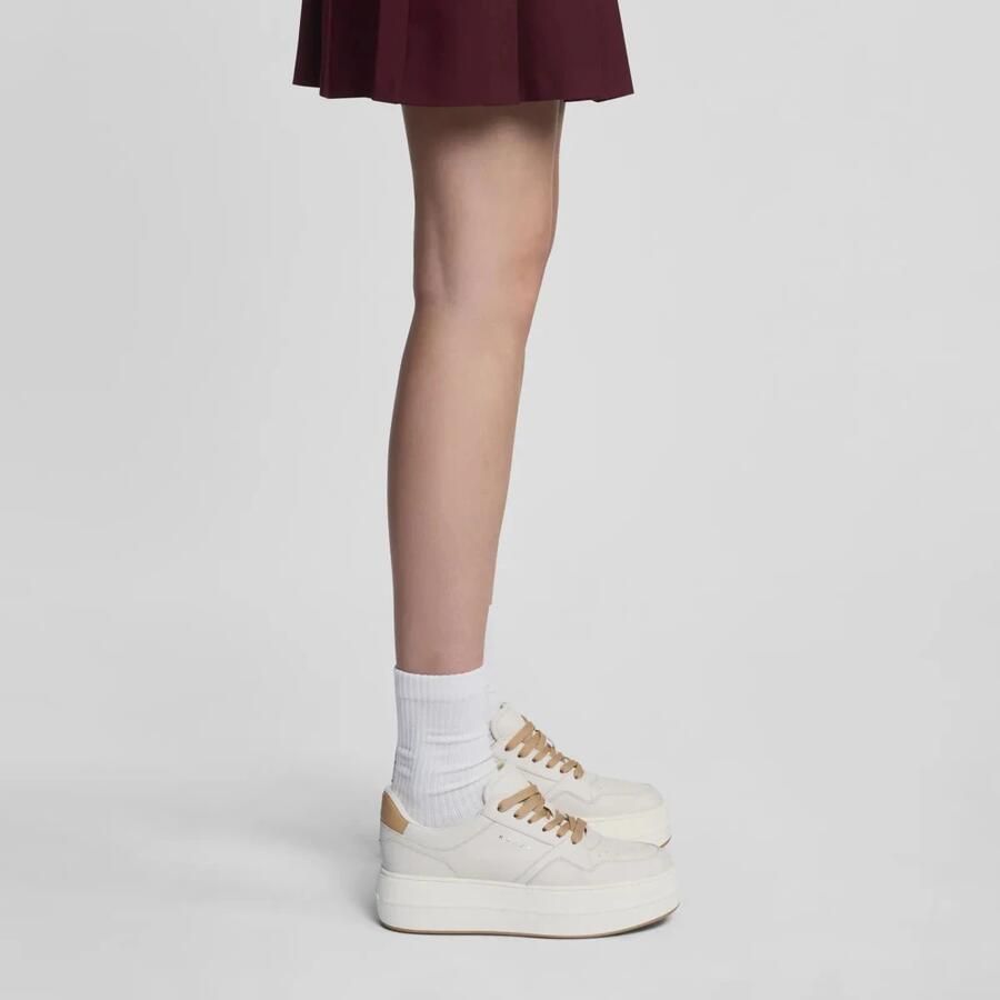 Hogan Witte leren sneakers Ronde neus