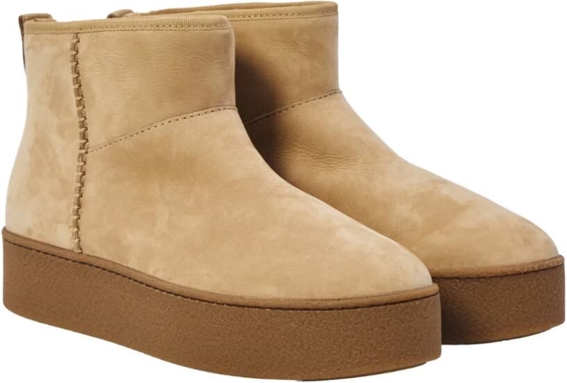 Hogan Beige Suède Slip-On Platform Sneakers