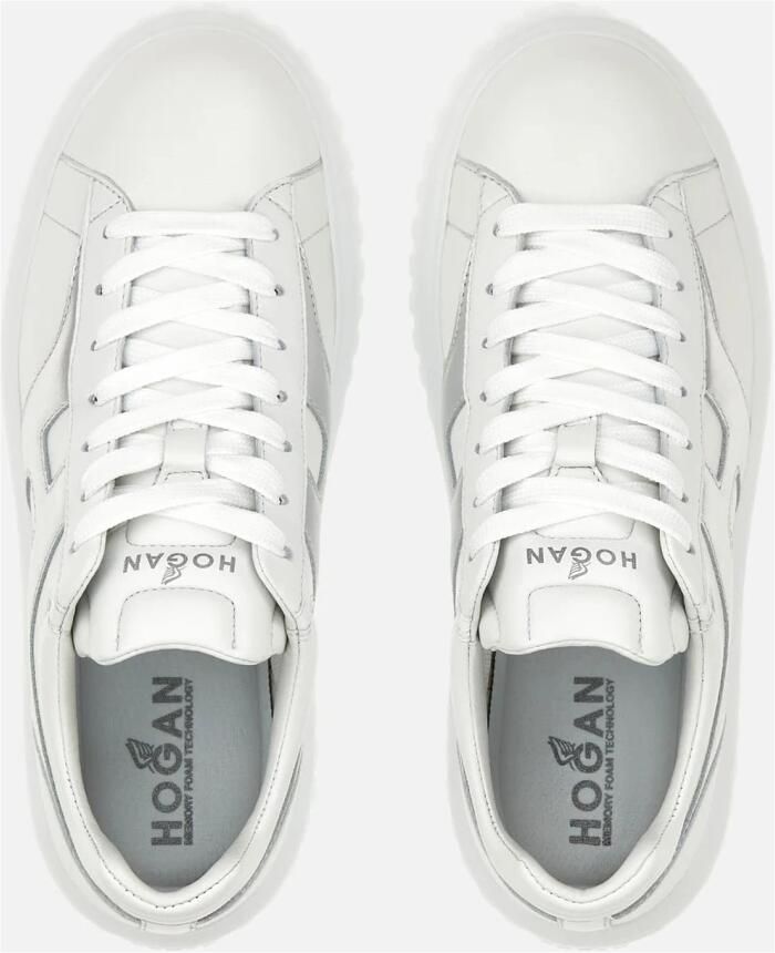 Hogan Witte Sneakers met Strepen Platform