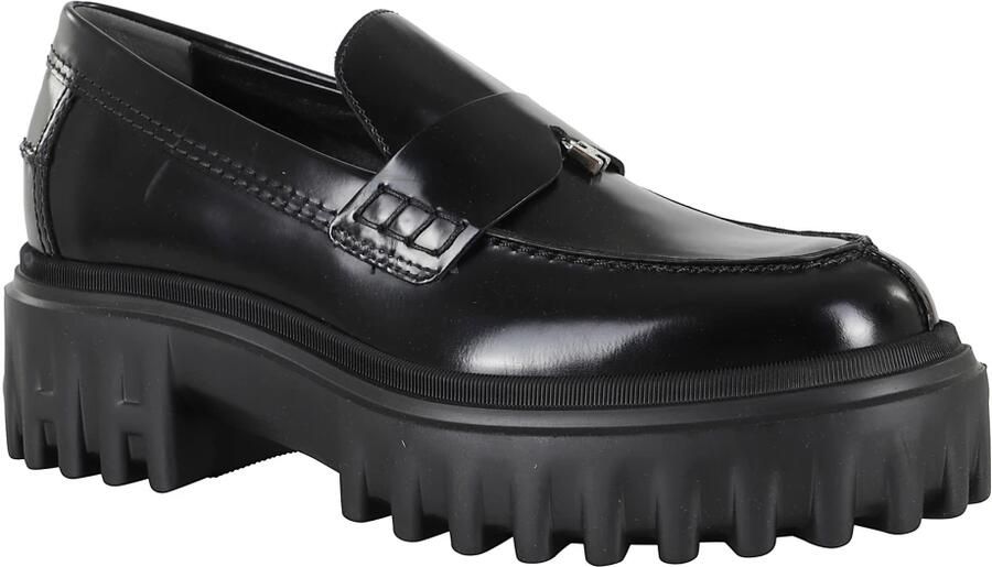 Hogan Zwarte Loafer van Lakleer met Rubberen Zool - Foto 2