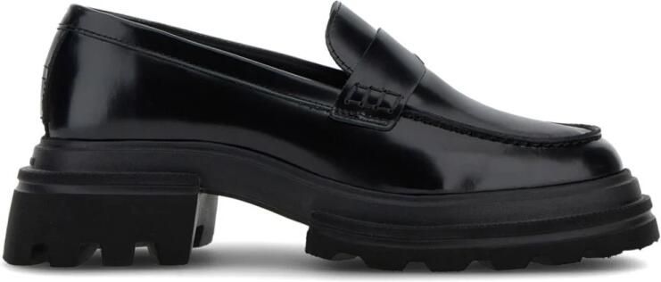 Hogan Zwarte Mocassins voor Vrouwen