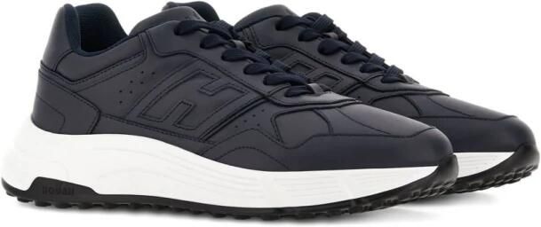 Hogan Zwarte Veterschoenen met Platte Zool - Foto 6