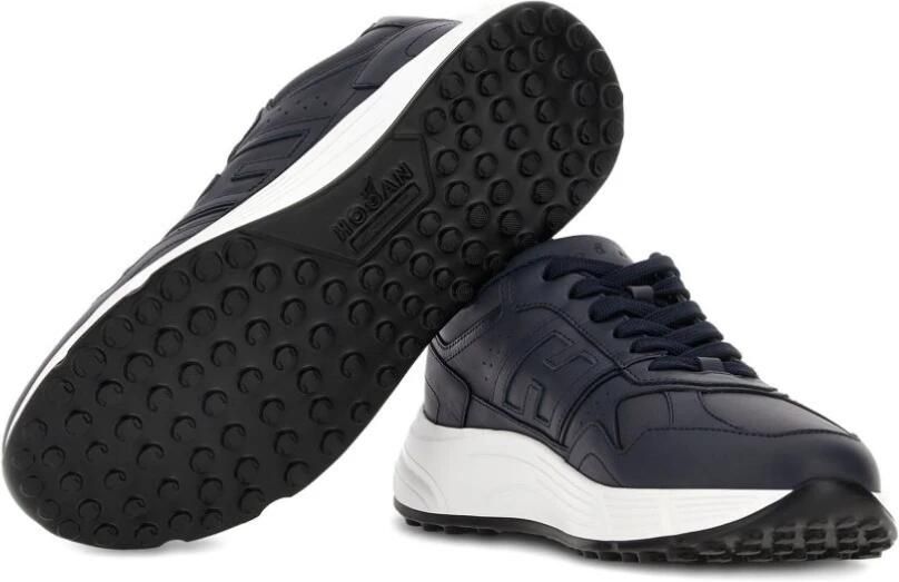 Hogan Zwarte Veterschoenen met Platte Zool - Foto 4