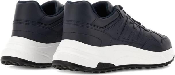 Hogan Zwarte Veterschoenen met Platte Zool - Foto 5