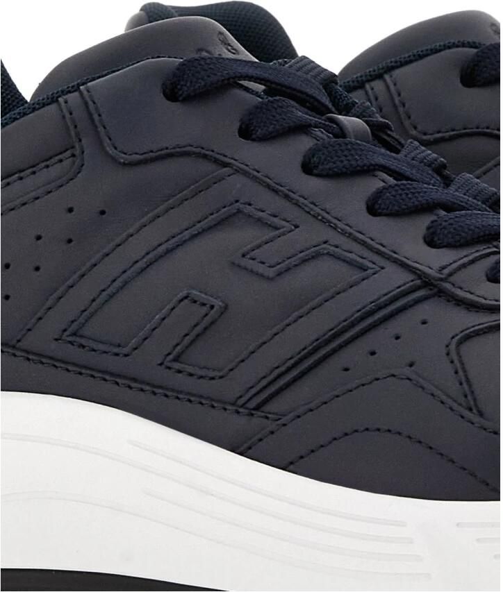 Hogan Zwarte Veterschoenen met Platte Zool - Foto 2