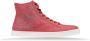 Hogan Hoge Top Leren Sneakers met Zilveren Metalen Details - Thumbnail 1