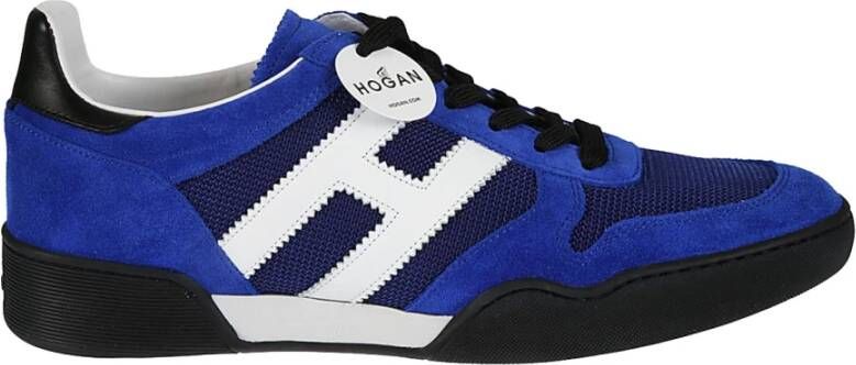 Hogan Hoogwaardige leren sneakers Blauw Heren