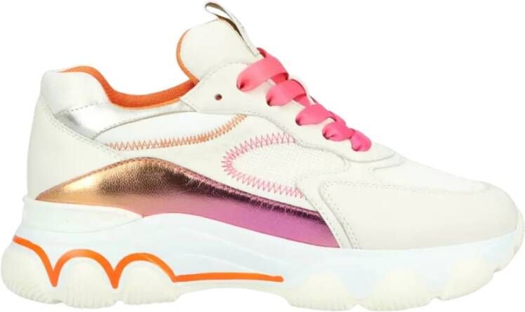 Hogan Hyperactive Sneakers in Off-White Leer