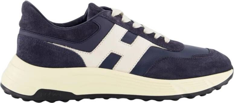 HOGAN Lage Sneakers Heren Hyperlight Allac Nuova H Maat: 39 5 Materiaal: Suède Kleur: Blauw