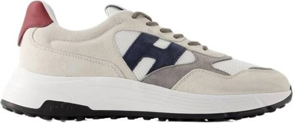 Hogan Grijze Leren Hyperlight Sneakers Gray Heren