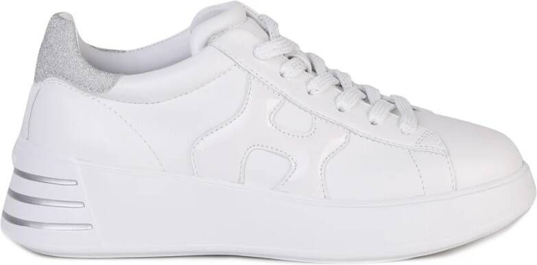 HOGAN Lage Sneakers Dames Rebel H564 Allacciato Maat: 38 Materiaal: Leer Kleur: Wit