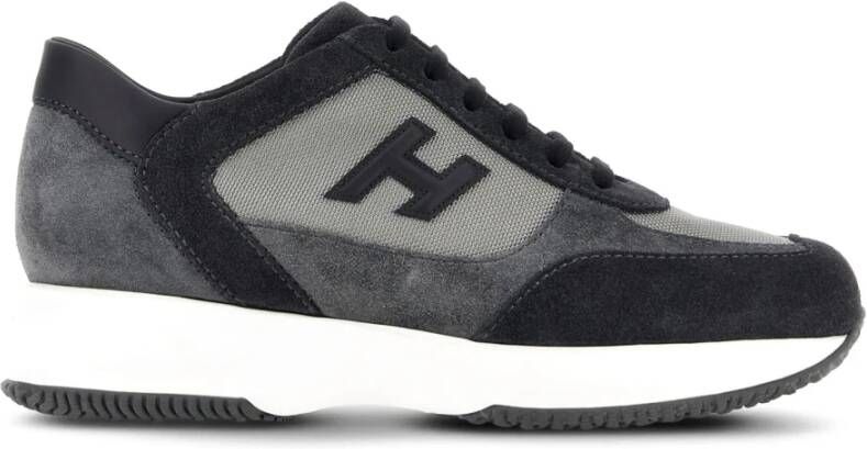 Hogan Interactieve Blauwe Sneakers met Suède