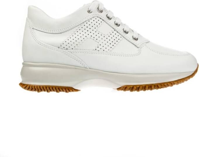 Hogan Interactieve Donna Witte Kalfsleren Sneakers White Dames