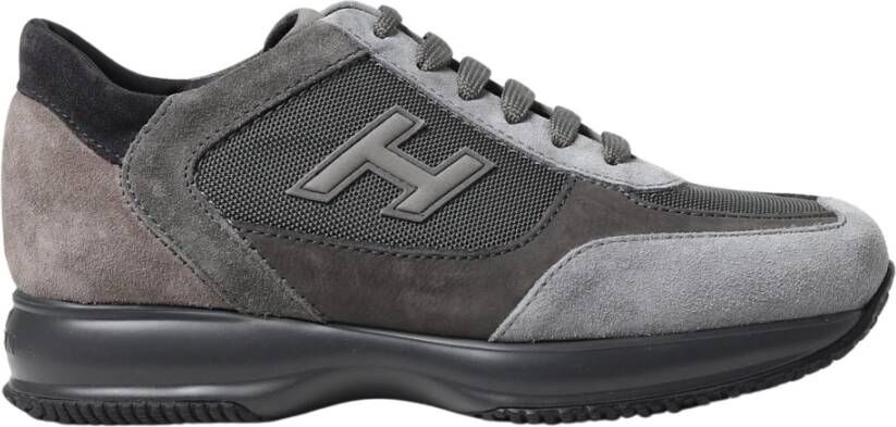 Hogan Interactieve H Flock Sneakers Gray Heren