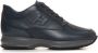 Hogan Blauwe Leren Sneakers met Tonal Borduursel Blauw Heren - Thumbnail 6