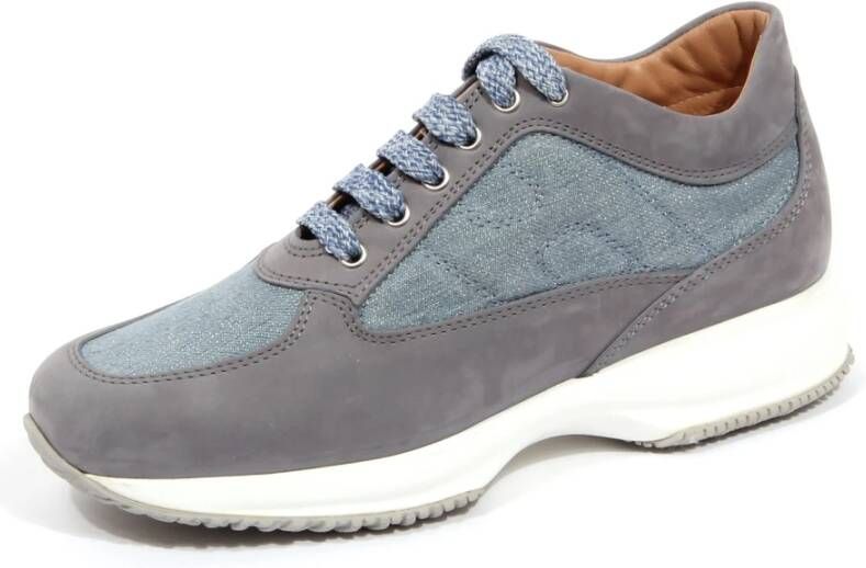 Hogan Interactieve Lichtblauwe Jeansschoenen Vrouwen