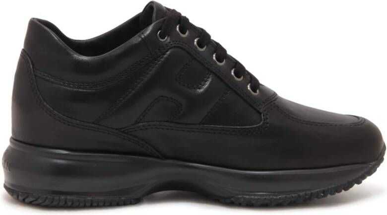 Hogan Interactieve Zwarte Schoenen Brede Pasvorm
