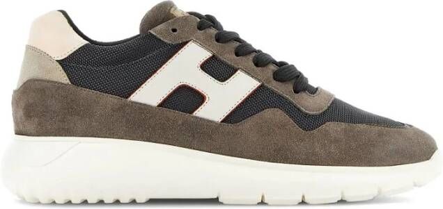 Hogan Interactive³ sneaker van mesh met leren en suède details