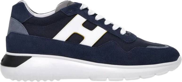 Hogan hxm3710eg30 sneakers heren blauw r5x 9zxx blue suede 44(10 )