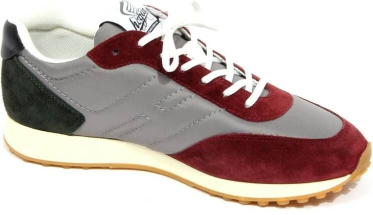 Hogan Italiaanse Sneaker in Grijs | Bordeauxrood | Groen