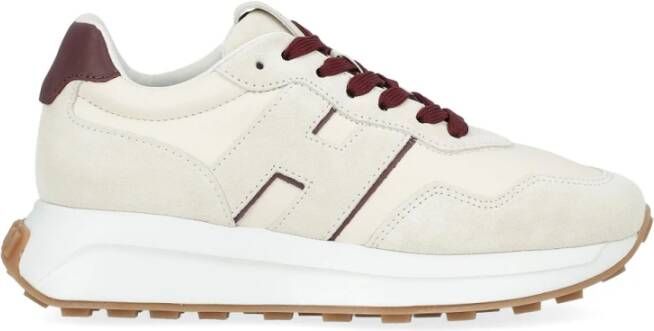 Hogan Ivoor Suede en Leren Sneaker Model H641