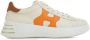 Hogan Rebel Platte Schoenen in Crème Oranje Leer Orange Dames - Thumbnail 1