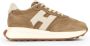 Hogan Kameel Suède Sneakers met Ivoorleren Inzetstukken - Thumbnail 1