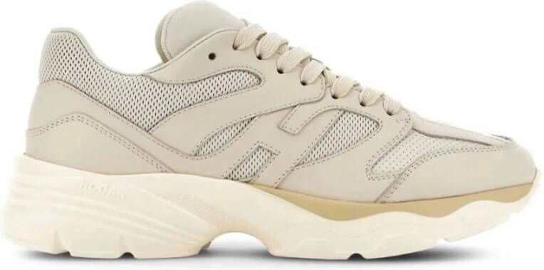 Hogan Klassieke Traditionele Sneakers Beige Dames