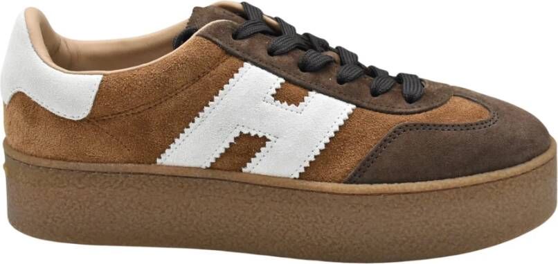 Hogan Koperen Veterschoenen Stijlvol Ontwerp