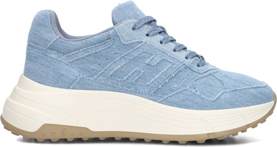 HOGAN Lage Sneakers Dames H669 Allacciato Maat: 41 Materiaal: Textiel Kleur: Blauw