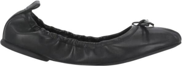 Hogan Leren ballerina`s met strikdetail