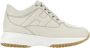 Hogan Leren damessneakers met zijdetail Beige Dames - Thumbnail 1