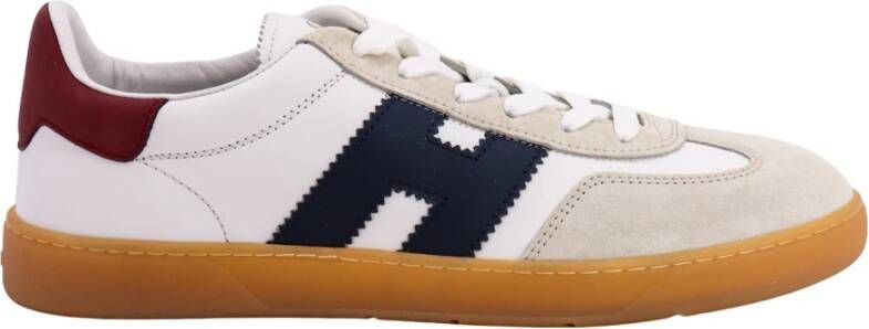 Hogan Logo-Print Leren Sneakers Blue Heren - Foto 1