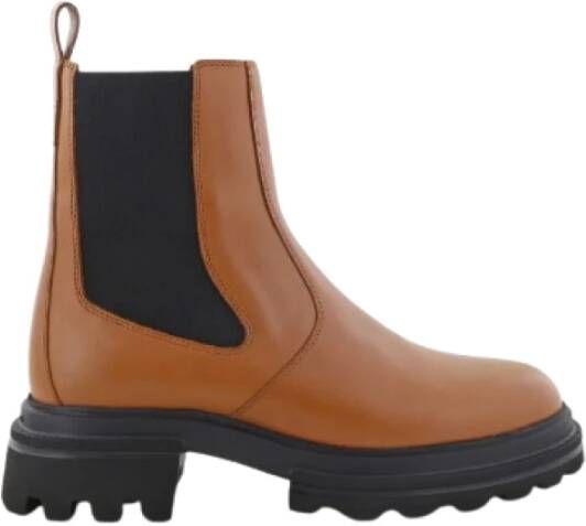 Hogan Leren Enkellaarzen voor Vrouwen