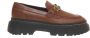 Hogan Leren Gesp Loafer Brown Dames - Thumbnail 1