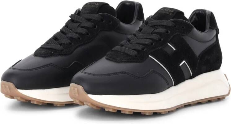 Hogan Leren Sneakers met Retrostijl