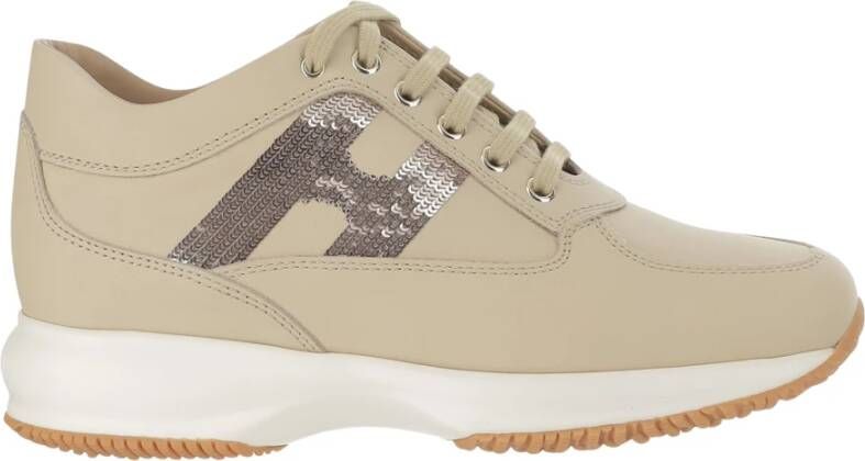Hogan Leren Sneakers met Strass Detail