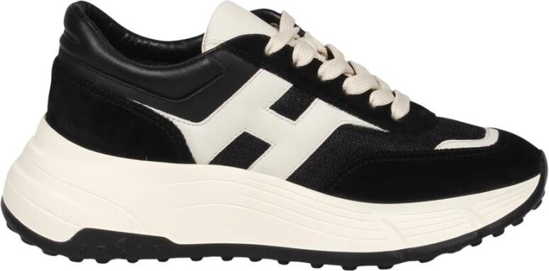 Hogan Leren Sneakers met Suède Details
