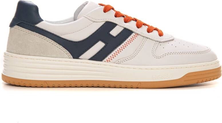 Hogan Bruine Sneakers met Blauw H-ontwerp Multicolor Heren