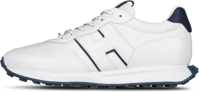 Hogan Leren Sneakers Sportieve Stijl White Heren