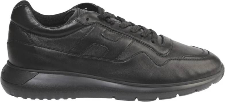 Hogan Stijlvolle Sneakers Leren sneakers voor heren Veelzijdige Leren Sneaker Black Heren