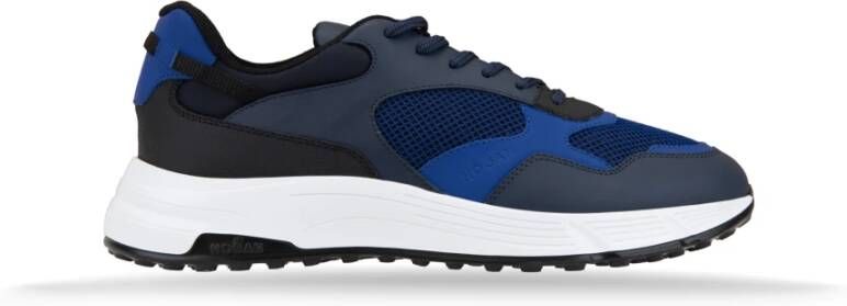 Hogan Leren Stoffen Sneakers Veterschoenen Mannen