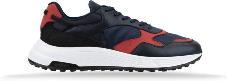 Hogan Leren Stoffen Sneakers Veterschoenen Mannen