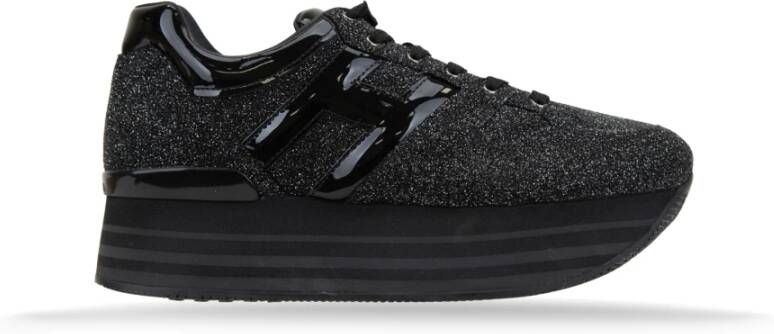 Hogan Leren Veterschoen Glitter Sneakers Vrouwen