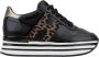 Hogan Leren Vetersneakers met 'H' Detail Black Dames - Thumbnail 1