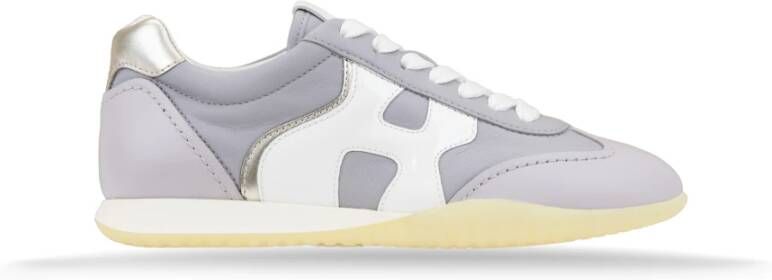 Hogan Leren Vetersneakers met Logopatch