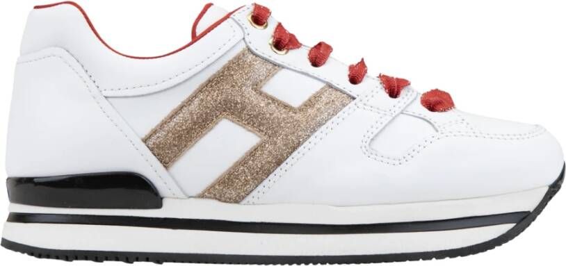Hogan Leren Vetersneakers met Merkdetails Multicolor Dames